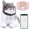 RuiDay GPS per Cani e Gatto, Localizzatore per Collare Gatto GPS Impermeabile, con Bluetooth Smart, Tracker di attività in Tempo Reale, per iOS, Anti-smarrimento (GPS-Rosa)