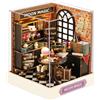 CUTEROOM Kit fai da te in miniatura casa delle bambole in legno, mini kit di costruzione con mobili e protezione antipolvere (Moon Magic)