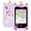 PTHTECHUS Smartphone Bambini, Telefoni e cellulari bambini Giocattoli Musicale ELETTRONICI EDUCATIVI,Black (P3-PURPLE)