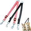 ZEACCT 2 Guinzagli Doppi per Cani, Splitter per Guinzaglio Regolabile, Guinzaglio Doppio per Cani in Nylon, per Passeggiate con Cuccioli, Leggero, Morbido E Resistente (Rosso, Nero.)