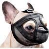 dellyy Museruola del Bulldog francese, dellyy, museruola per Bulldog inglese, Mesh Dog Muzzle, Pastore tedesco e Dogue de Bordeaux (nero, M)
