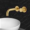 Mariner Logica Shine rubinetto lavabo a parete proiezione 212 mm, per corpo incasso smart, LOS1111-OB+BOT0058-OB, Logica Shine oro spazzolato [Rubinetteria Bagno > Rubinetteria Lavabo]