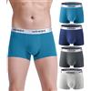 wirarpa Mutande Boxer Uomo Cotone Mutande Intimo Elasticizzato, Pacco da 4, Taglia XXL