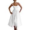 Generic Abito Curvy da Donna Estivo Abiti Lunghi Lino Estivi Donna Casual Spiaggia Abito Sexy Elegant Sexy A-Line Dress Spalle Scoperte Moda Vestitino Spiaggia Manica Corta Sundress Beach Flowy Dress Comodo