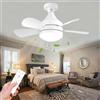 Anyingkai Lampadario con Ventilatore da Soffitto,Ventola Soffitto con Luce,Plafoniera con Ventilatore da Soffitto,Ventilatore a Soffitto con Luce e Telecomando (Bianco)