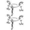 HOMSFOU 2 Pezzi Piedistallo in Ferro Per Palline Di Cristallo Supporto Da Tavolo Per Espositore Pietre Minerali Base Decorativa Per Soggiorno Camera Da Letto
