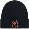 New Era York Yankees MLB League Essential Black Brown Cuff Knit Beanie - One-Size