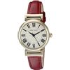 ANNE KLEIN - Orologio da donna con cinturino in pelle, Rosso
