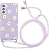 Yoedge Custodia con Cordino per Samsung Galaxy S21 Ultra 5G 6,8,Cover con Collana Practical Stylish,con Cordoncino da Indossare,Soft TPU Antiscivolo Bumper Custodia per Samsung S21 Ultra 5G,Daisy 3