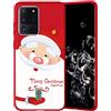 Yoedge Natale Cover per Samsung Galaxy S21 Ultra 5G 6,8,Custodia in Silicone Ultra Sottile Rosso con Cartoon Natalizie Disegni,Morbida Antiurto Protettiva Case per Samsung S21 Ultra 5G,Babbo Natale 2