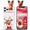 Yoedge Natale Custodia per Samsung Galaxy A33 5G 6,4, Bianco Silicone Matte Cover con Carino 3D Bambola Cervo Natalizie, Sottile Antiurto TPU Protezione Case per Samsung A33 5G, Cervo 2