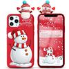 Yoedge Natale Custodia per Samsung Galaxy S21 Ultra 5G 6,8, Rosso Silicone Matte Cover con Carino 3D Bambola Natalizie, Sottile Antiurto TPU Protezione Case per Samsung S21 Ultra 5G, Pupazzo neve 2