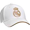 Real Madrid FC Rm3go19, Adulti Unisex Bianco/Oro, Taglia Unica