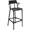 Kartell A.I. Stool Recycled Sgabello, Nero, H 75 cm
