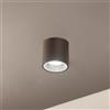 Ondaluce Plafoniera per esterni JUBO in alluminio Marrone con diffusore in vetro D9 cm