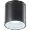 Ondaluce Plafoniera per esterni JUBO in alluminio Nero con diffusore in vetro D9 cm