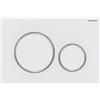 GEBERIT PLACCA DI COMANDO GEBERIT SIGMA 20 BIANCA OPACA E CROMO DOPPIO TASTO 115.882.JT.1
