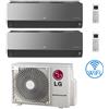 Lg Climatizzatore Condizionatore LG Artcool Mirror UVnano R32 Wifi Dual Split inverter 9000 + 12000 BTU con U.E. MU2R15 Classe A+++/A++