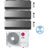 Lg Climatizzatore Condizionatore LG Artcool Mirror UVnano R32 Wifi Trial Split inverter 9000 + 9000 + 12000 BTU con U.E. MU3R19 Classe A+++/A++