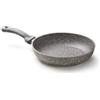 Avilia Padella per Cucina Salutare Senza Olio in Pietra - Antiaderente e Antigraffio, Facile da Pulire, Rivestimento Natural Stone, in Alluminio, 28cm, Made in Italy