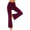 Terecey Pantaloni Sportivi Donna Cotone Pantaloni Tuta Donna Vita Alta Pantaloni da Yoga Donna con Gonna Elegante per Danza Palestra Fitness Sport Bordeaux-S