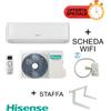 Hisense Climatizzatore Hisense Inverter Serie EASY SMART 12000 Btu + Staffa + SCHEDA WIFI W4GX CA35YR03G + CA35YR03W R-32