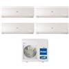 Haier Climatizzatore Condizionatore HAIER Quadri Split 7+7+7+12 Serie FLEXIS PLUS WHITE Inverter 4U85S2SR3FA WI-FI INTEGRATO 7000+7000+7000+12000 A++/A+ R-32