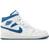 Jordan Nike Air Jordan 1 Mid Scarpe Uomo Sneaker Retro Basket Bianco Royal Blu Azzurro