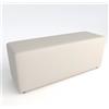 GIODIARREDA Pouf Ecopelle Ignifugo 3 Posti H 46 Bianco Per Un Ambiente Scolastico Innovativo