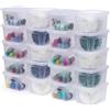 Iris Ohyama Scatole Portaoggetti, 2L, Set di 20, Trasparente, Chiusura facile, Impilabile, Plastica Trasparente, Per Armadio, Scaffali, Scuola, Organizzazione, Giocattoli, Cartoleria, Scarpe, MCB-2