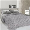 PENSIERI DELICATI Telo Copriletto Matrimoniale 260 x 280 cm, Telo Singolo 100% Cotone Pique, Ideale Come Telo Arredo, Coperta Salva Letto 2 Piazze, Fantasia Rosa Grande Beige, 100% Made in Italy