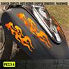 Kit 6 adesivi moto serbatoio FIAMME FUOCO parafango bobber chopper harley 2459