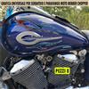 Kit 8 adesivi moto bobber chopper serbatoio parafango FIAMME TRIBALE harley 2458