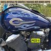 Kit 8 adesivi moto bobber chopper serbatoio parafango FIAMME TRIBALE harley 2458