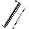 PRO BIKE TOOL Pompa per Bicicletta con Manometro Adatta a Presta e Schrader - Mini Pompa per Pneumatici per Biciclette da Strada e BMX - Alta Pressione 100 PSI, Include Il Kit di Montaggio