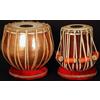 Senza marchio Lacca tradizionale indiana rame polacco Tabla rame Bayan Sheesham Dayan