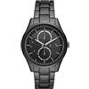 Armani Exchange Orologio da uomo al quarzo/multifunzione, cassa in acciaio inossidabile nero da 42 mm con bracciale in acciaio inossidabile, AX1867