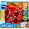 VTech Il Magico Tamburo delle Forme, Tamburo Musicale per Bambini, Giocattolo con 5 Forme, Strumento Musicale Interattivo con 3 Canzoni e 20 Melodie, Lingua Italiana, Batterie Incluse, 12-36 Mesi