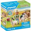 Playmobil Country 71444 Pastore con gregge, con un border collie, un tosatore e paglia, giochi di ruolo divertenti, giocattolo sostenibile per bambini dai 4 anni in su