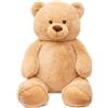 De Car Orso Gigante Peluche 130 cm Orso Peluche Beige con Fiocco Orsacchiotto Peluche Gigante giganti Grande 130 CM