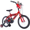 SportOne Bicicletta per Bambini 16 Pollici Cars SFERA con Rotelle - Bicicletta a Tema Lightning McQueen