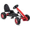 Teorema Go Kart a Pedali Per Bambini Bambini Pedali Kart Sedile Go-Kart 3-8 Anni Regolabile Giocattolo GoKart rosso con Freno Massimo 30 kg Misura 83x48x50 cm
