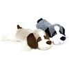 De Car Cane Peluche Realistico Steso 100 cm Peluche di 100 cm Cane Gigante XXL da Vellutato Grande Alto Regalo Bambini Bianco Compleanno Colorate Altezza Enorme