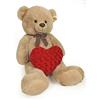 De Car Orso Peluche Gigante 100 cm Orso Peluche gigante San Valentino Orso Peluche Gigante Con Cuore Altissima Qualita' Modelli Assortiti (Bruno)