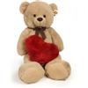 De Car Orso Peluche Gigante 100 cm Orso Peluche gigante San Valentino Orso Peluche Gigante Con Cuore Altissima Qualita' Modelli Assortiti (Carlo)