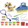 Hasbro Play-Doh - Set da Veterinario, playset con Cane Giocattolo, trasportino, 10 Strumenti, 5 Colori