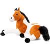 De Car Cavallo Peluche Grande Gigante XXL Morbido Peluche a Forma di Cavallo di cm Bambini Unicorno Giocattolo Colore Marrone, Bianco, Nero da XXL Gigante Animale Grande Sdraiato Toys (Marrone e Bianco)