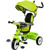 Colibrì Triciclo Bambini 1 anno Passeggino Fronte Mamma e Strada Leggero | Triciclo Regolabile Bimbo Bimba 9 mesi Colibrino Verde