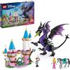 LEGO Disney Malefica Drago, Parte del Castello Giocattolo da Costruire con Torre, 2 Mini Bamboline dei Personaggi di Aurora e del Principe Filippo, Giochi per Bambine e Bambini da 7 Anni 43240