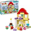 LEGO DUPLO La Casa del Compleanno di Peppa Pig, Giochi Creativi per Bambine e Bambini da 2 Anni in su con 3 Personaggi, Orsacchiotto Giocattolo e Torta di Compleanno, Playset Educativo 10433